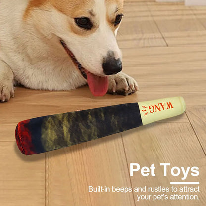 Dog Simulation Cigar Plush Sound Puppy Toys Green Stick Dogs Pet Chew Bite Toy With Squeake Stuffed Raw Dog Joint Toys Spot Good