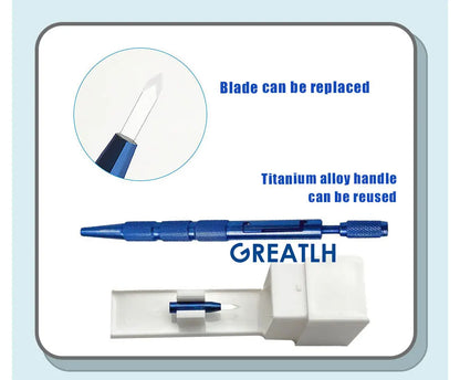 Sapphire Blade Extraction Planting Hair Implant Pen Hair Transplant Implanter Pen Stainless Steel Handle