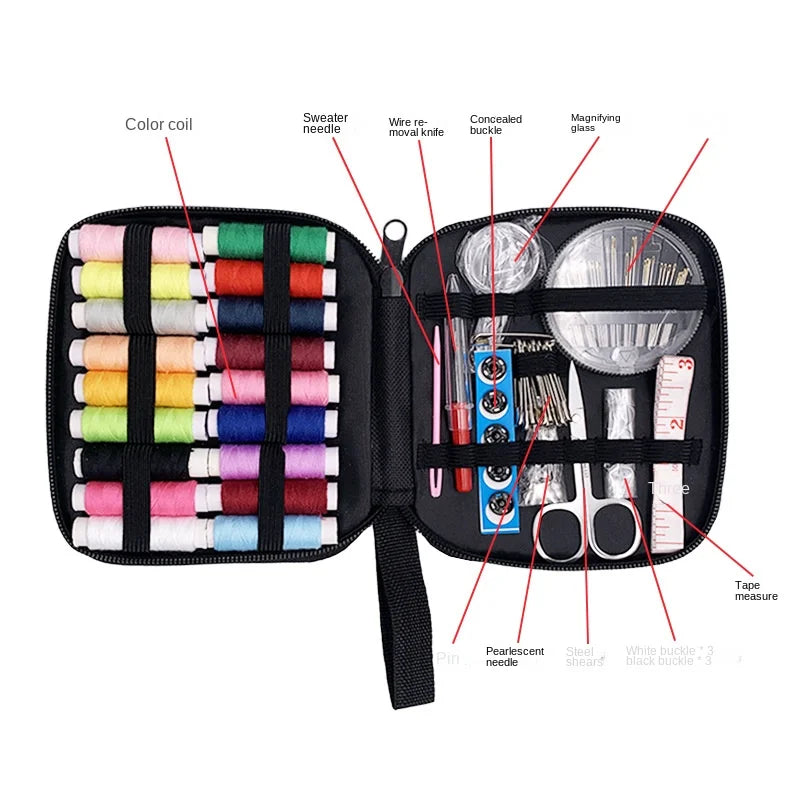 Handicraft DIY Multifunctional Sewing Kit Home Sewing Travel Portable Sewing Box Set Travel Women Scissors G5