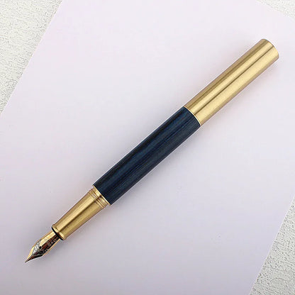 1PC Mini Wood Fountain Pen 0.5MM F Nib Stationery Office School Supplies Writing Ink Pens