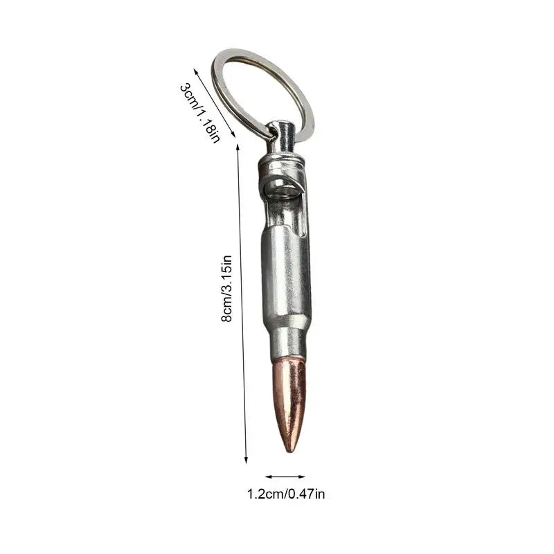 Bottle Opener Pendant Bullet Shape Metal Button Bottle Opener Smooth Appearance Keychain Decoration For Camping Outdoor Picnic