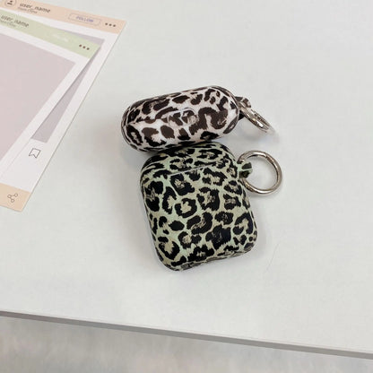 For Airpods 4 Generation Leopard Print Earphone Case with Keychain Silicone Protective Cover For Airpods Pro 2 Protective Case