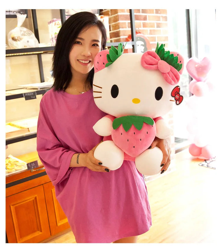 22-45cm Kawaii Hello Kitty Plush Toys Anime Kawaii Pillow Doll Stuffed Animal Children Plushies Decoration Peluche Birthday Gift