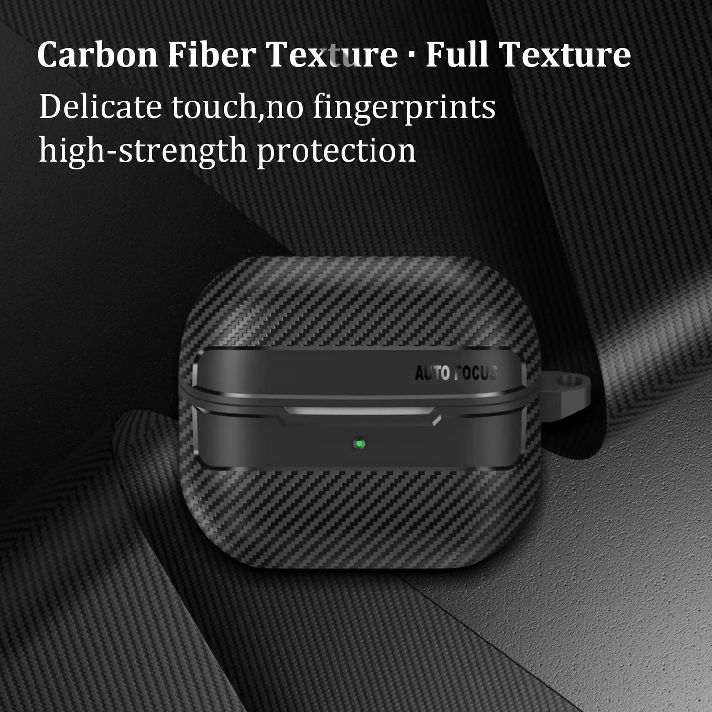 2024 New For Samsung Galaxy Buds3/Buds3 Pro with Keychain Carbon Fiber Military Armor Protector Cover For Galaxy Buds 3 Pro Case