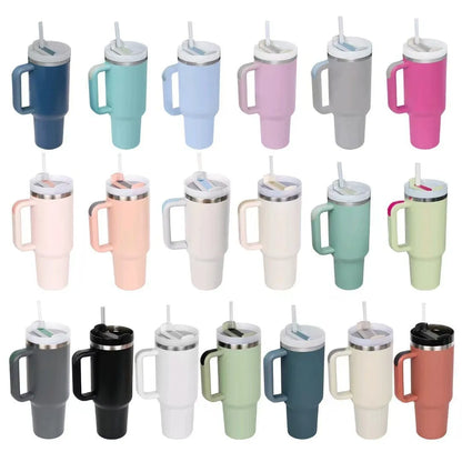 24pack 40oz NEW Stainless Steel Vacuum Insulated Tumbler with Lid and Straw for Water, Iced Tea or Coffee bulk wholesale no logo